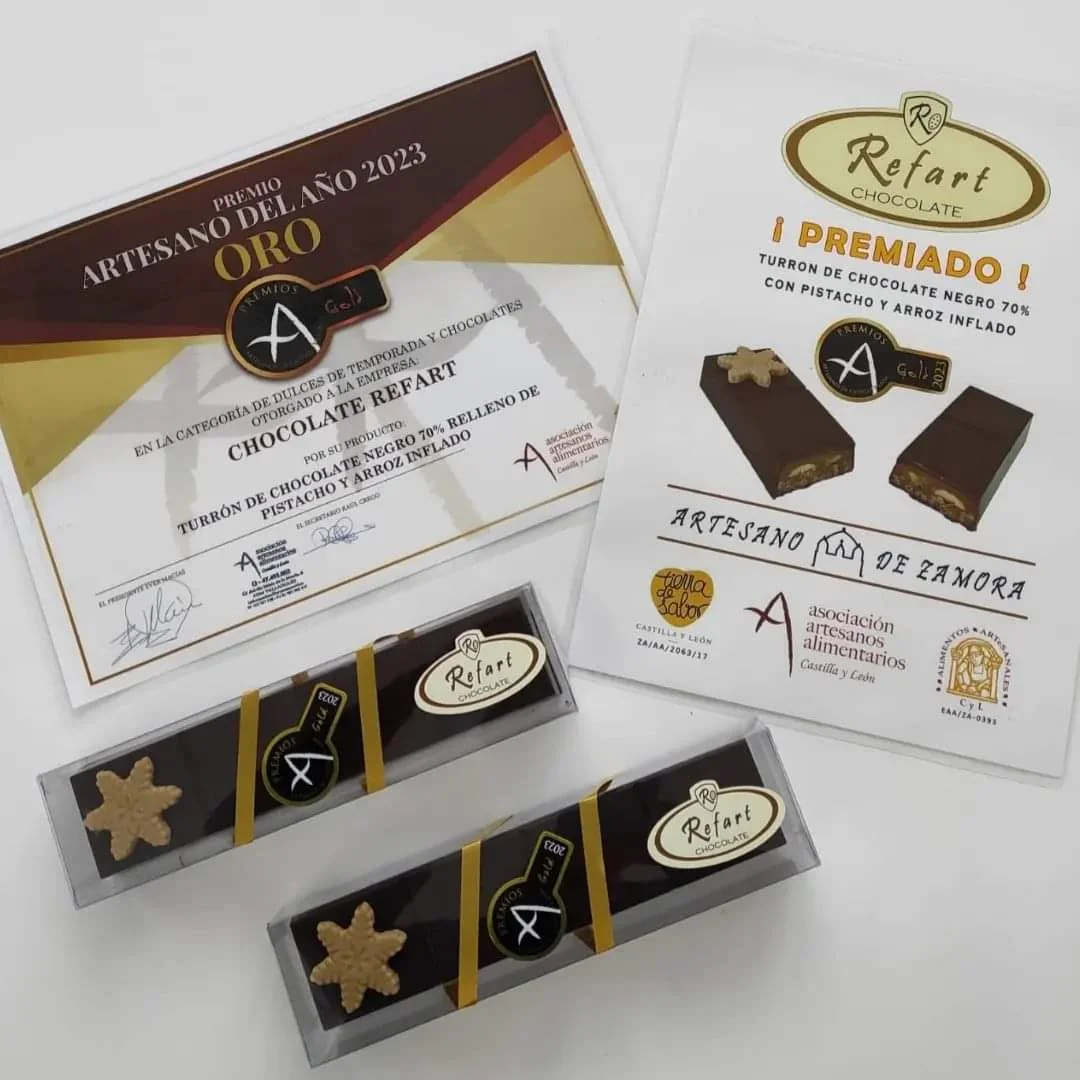 Chocolate Refart premio Oro artesano 2023.webp